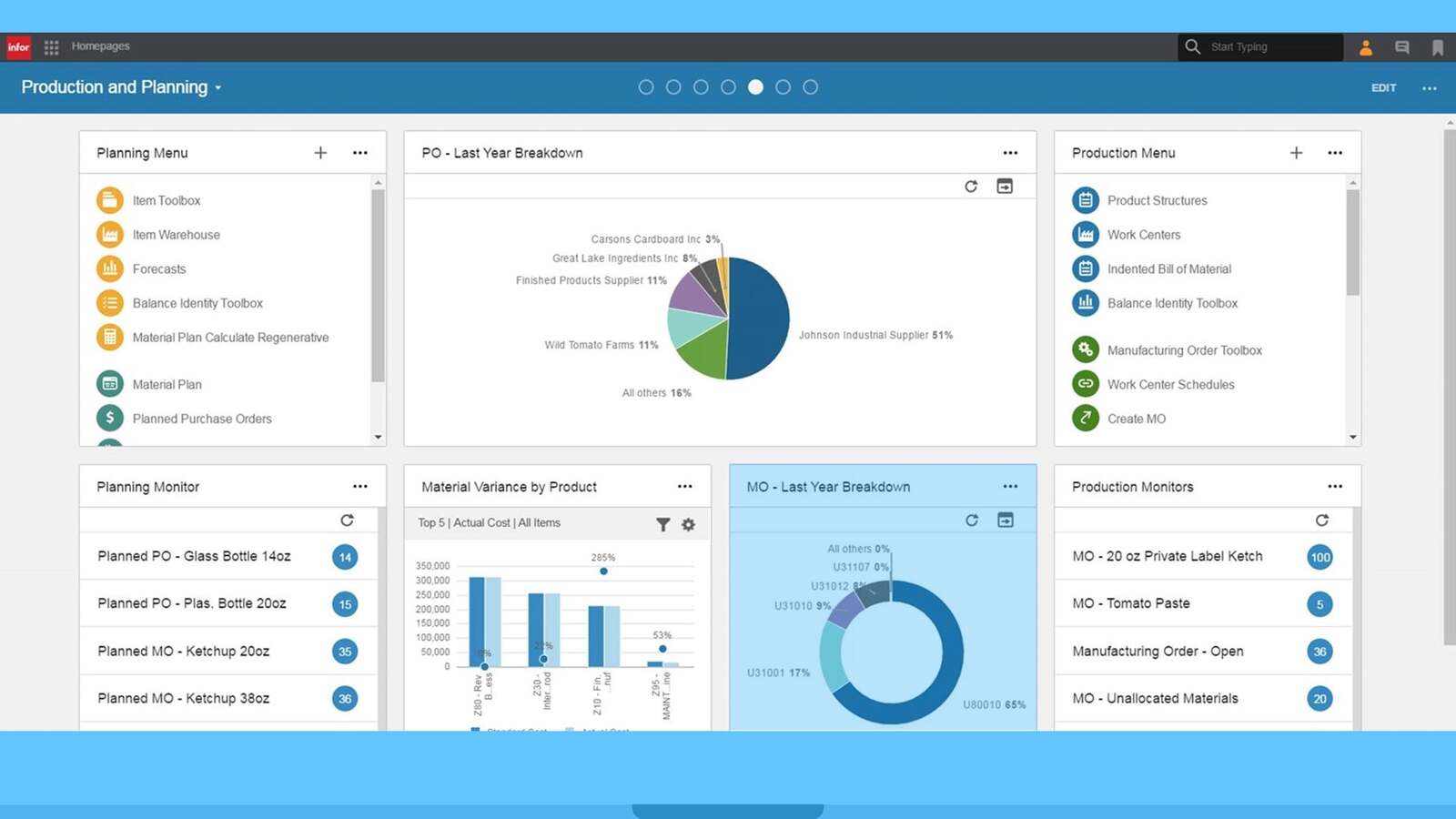 Infor CloudSuite WMS screenshot