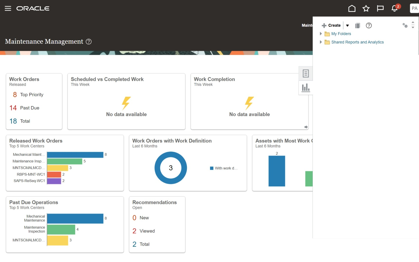 Oracle Maintenance Cloud screenshot