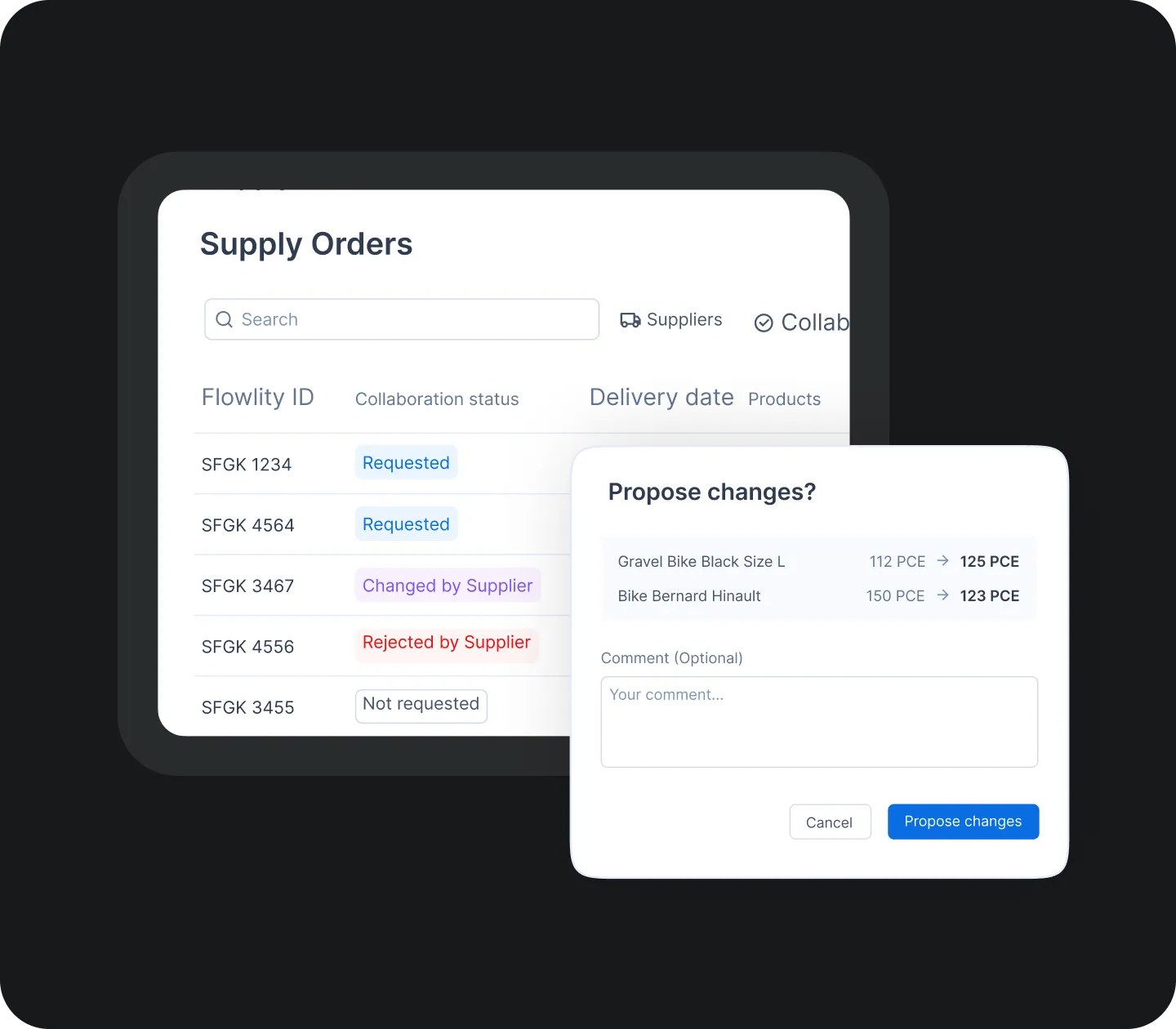 Supply Chain Collaboration Software screenshot