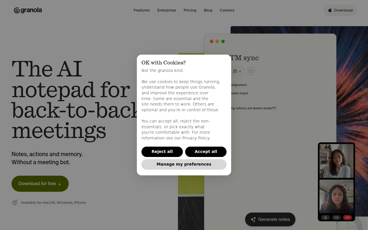 Granola screenshot