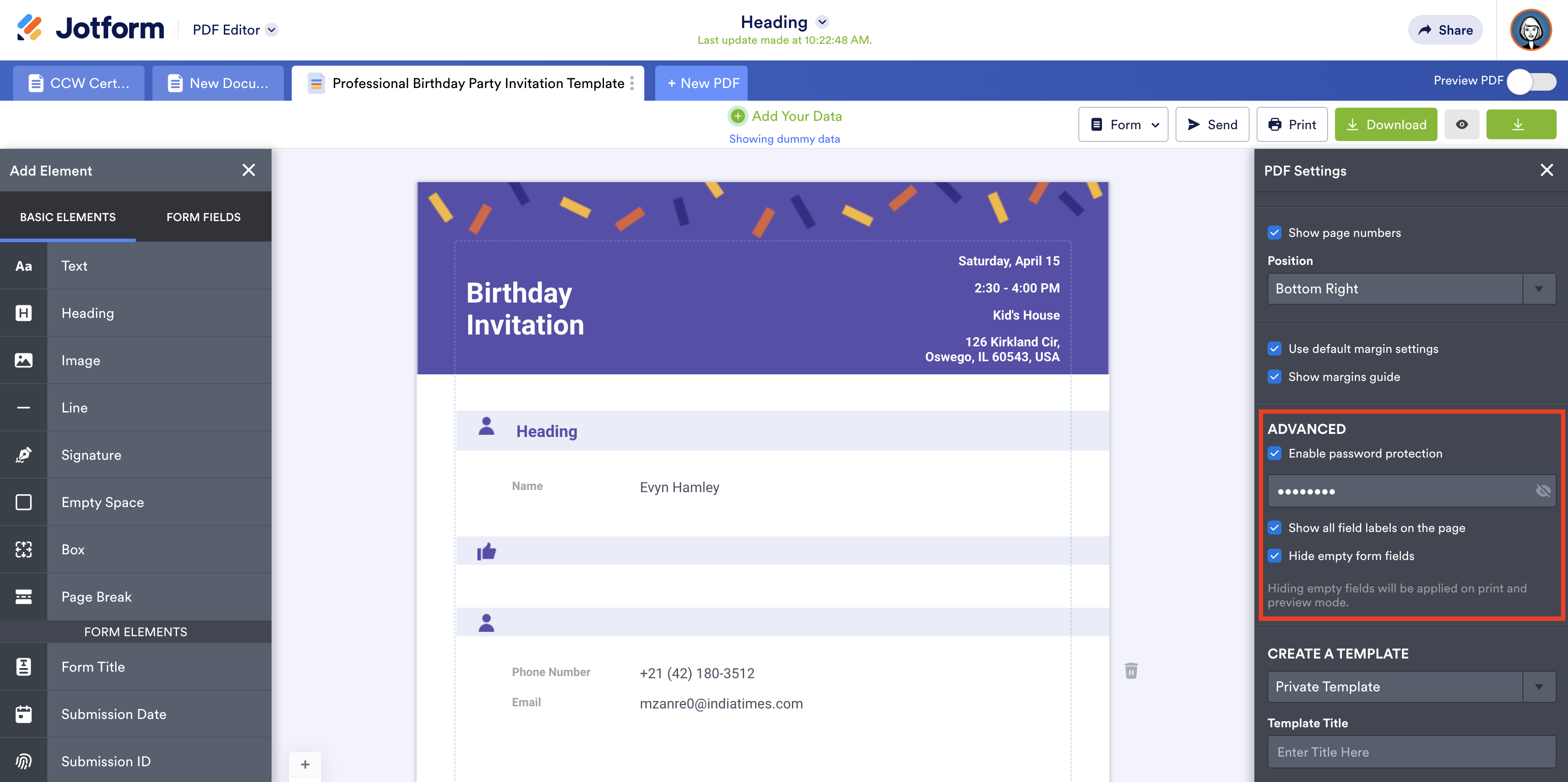 Jotform PDF Editor screenshot