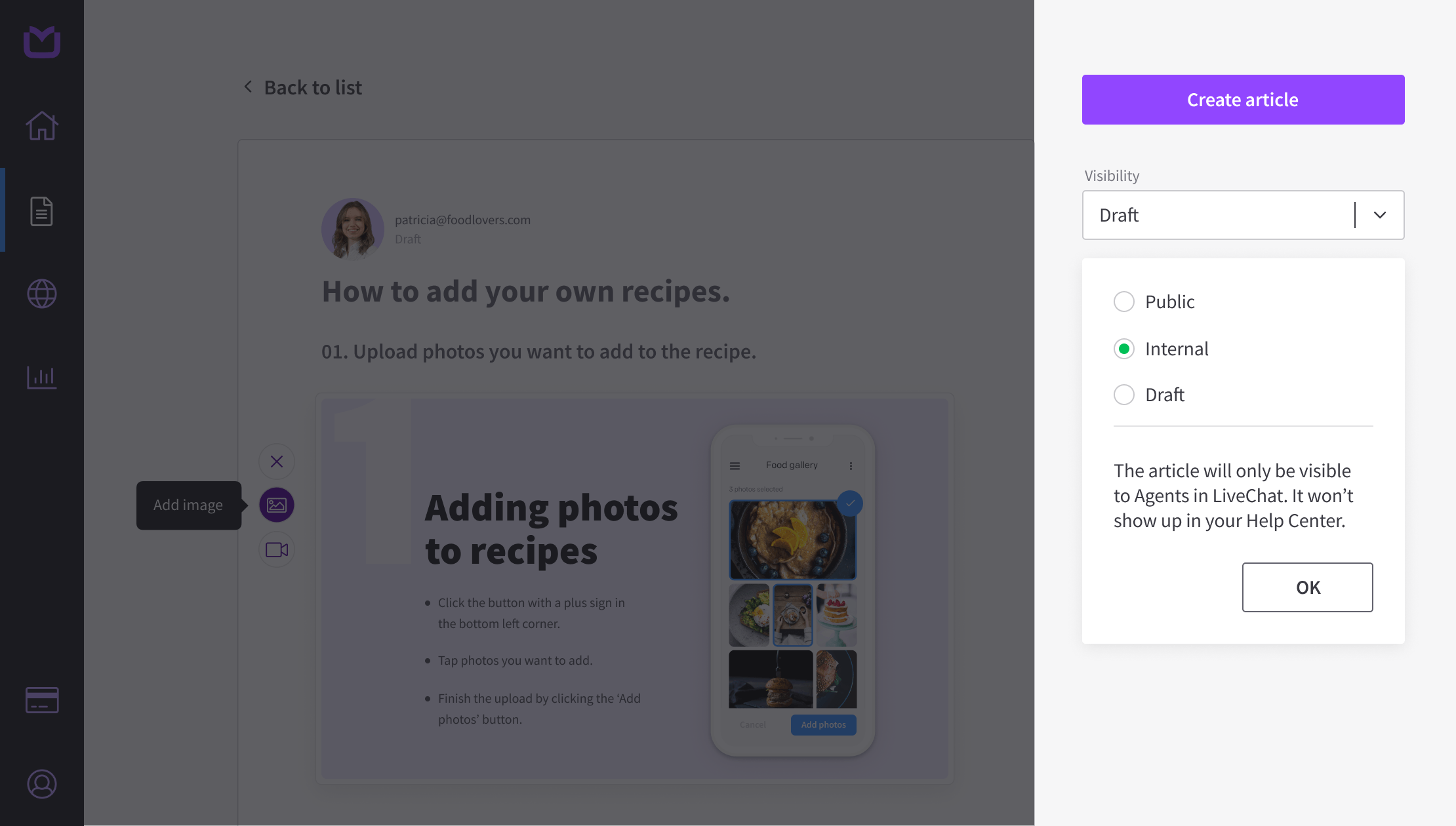 KnowledgeBase screenshot