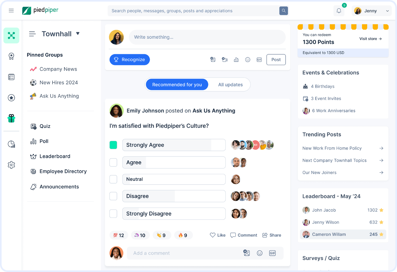 Social Intranet Software screenshot