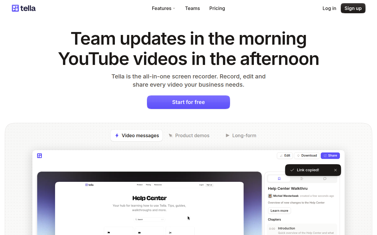 Tella screenshot