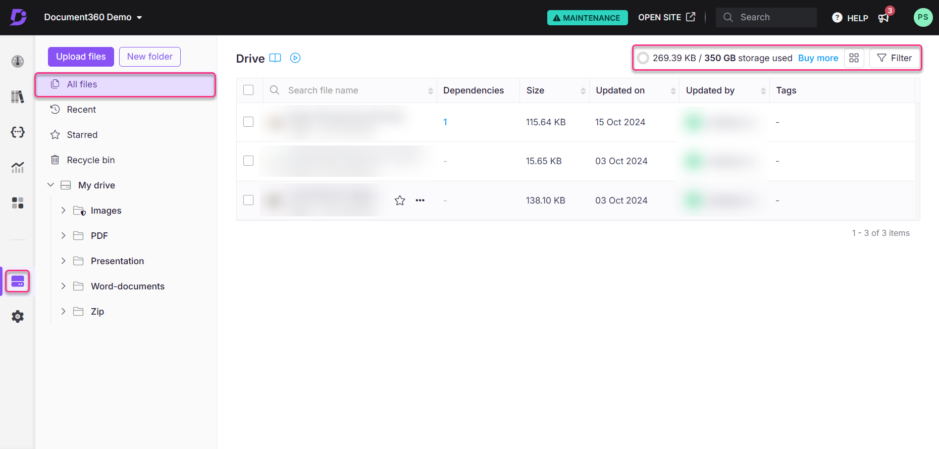 Document360 screenshot