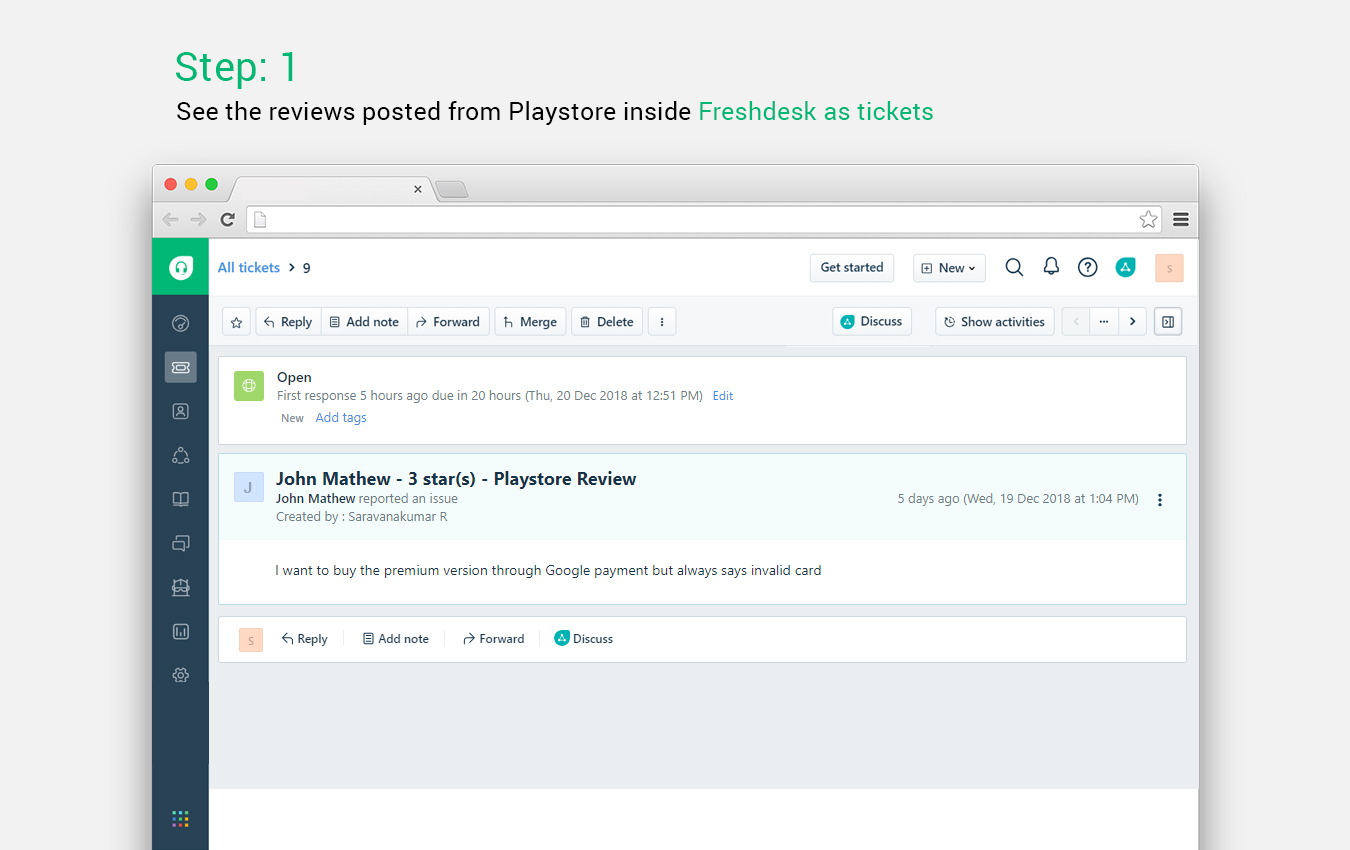 Freshdesk screenshot