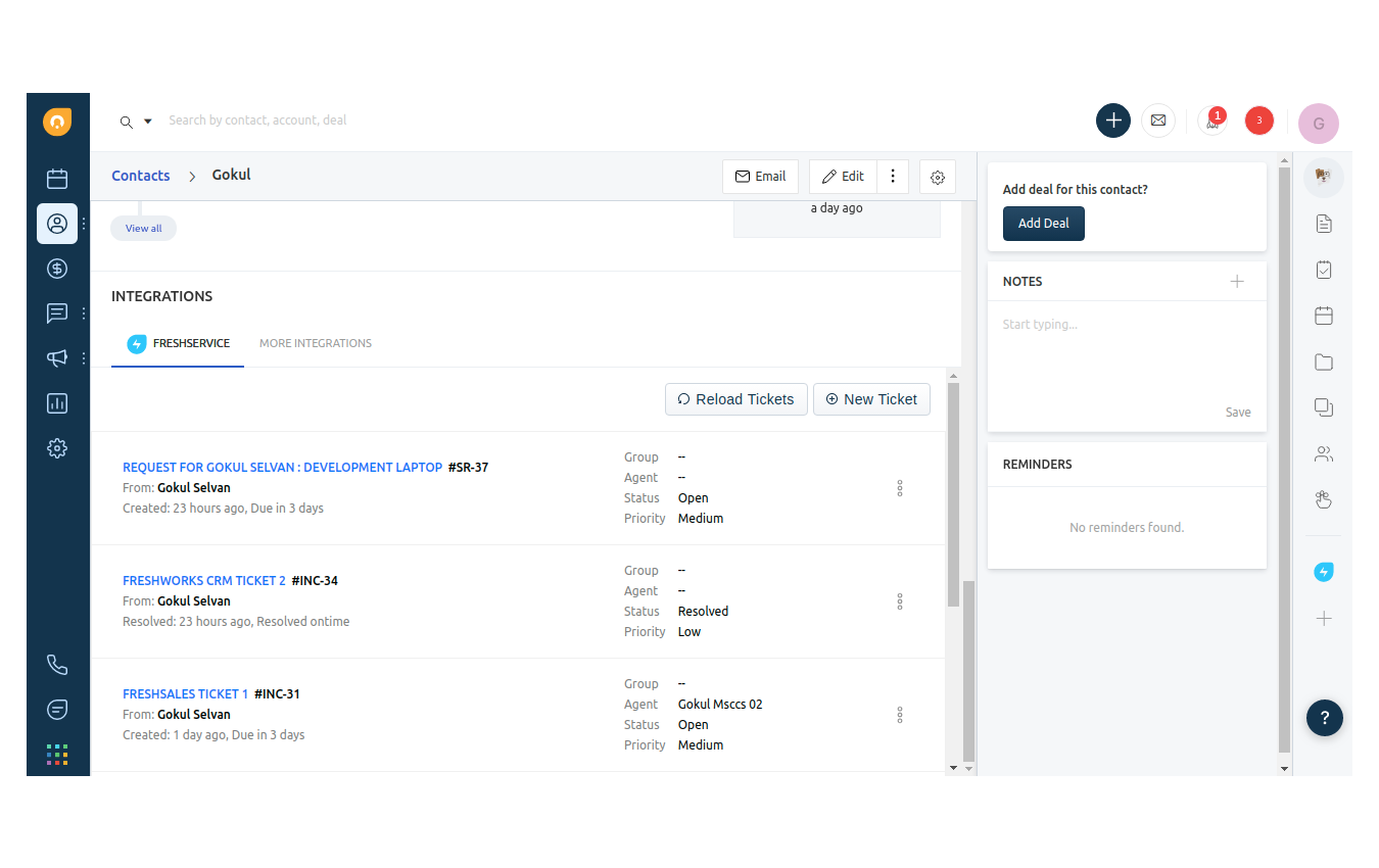 Freshservice screenshot