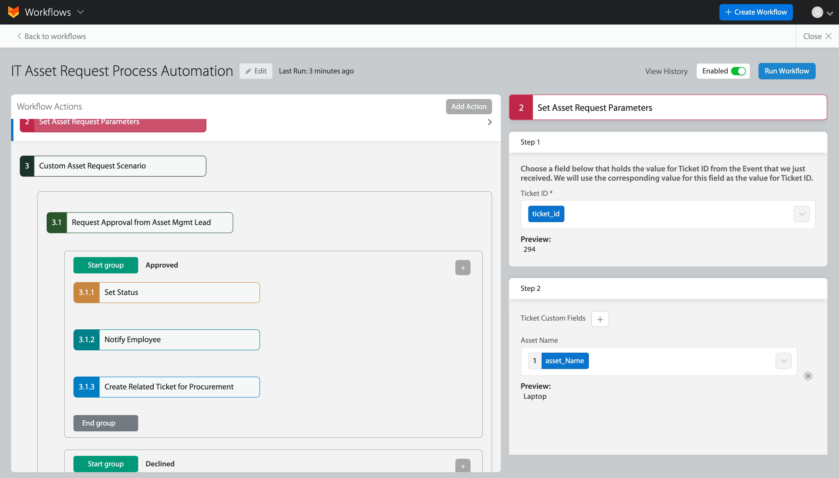 HappyFox Workflows screenshot