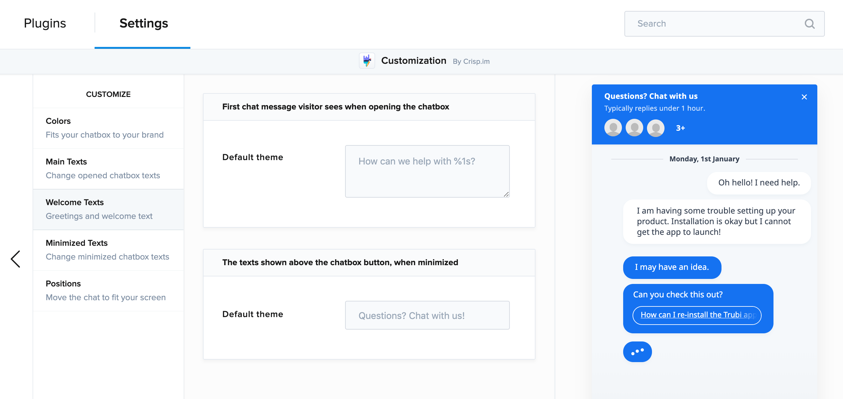 Live Chat Widget screenshot