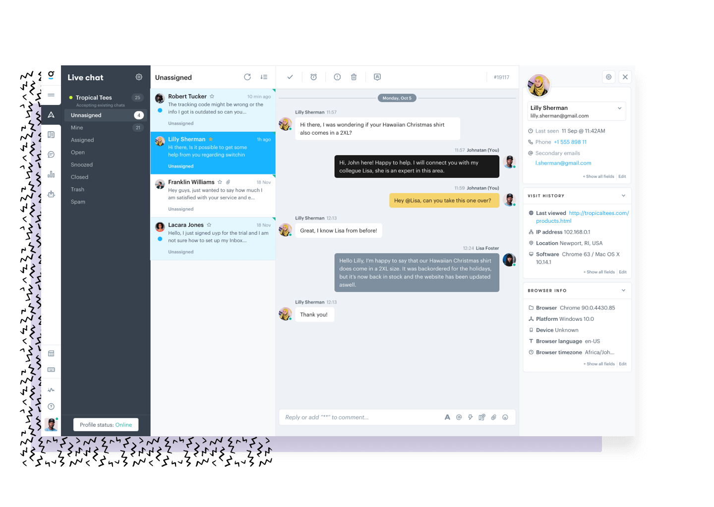 Live Chat screenshot