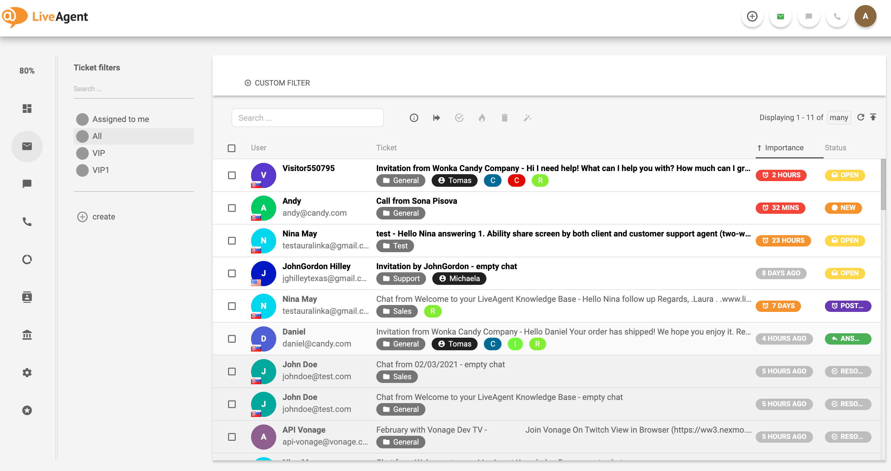 LiveAgent screenshot