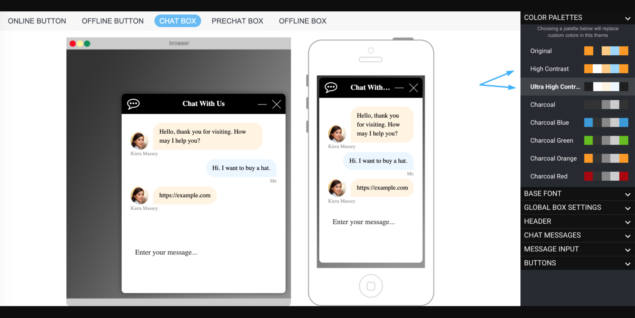 Messaging & Live Chat screenshot