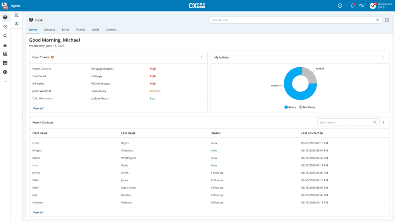 NICE CXone Mpower screenshot