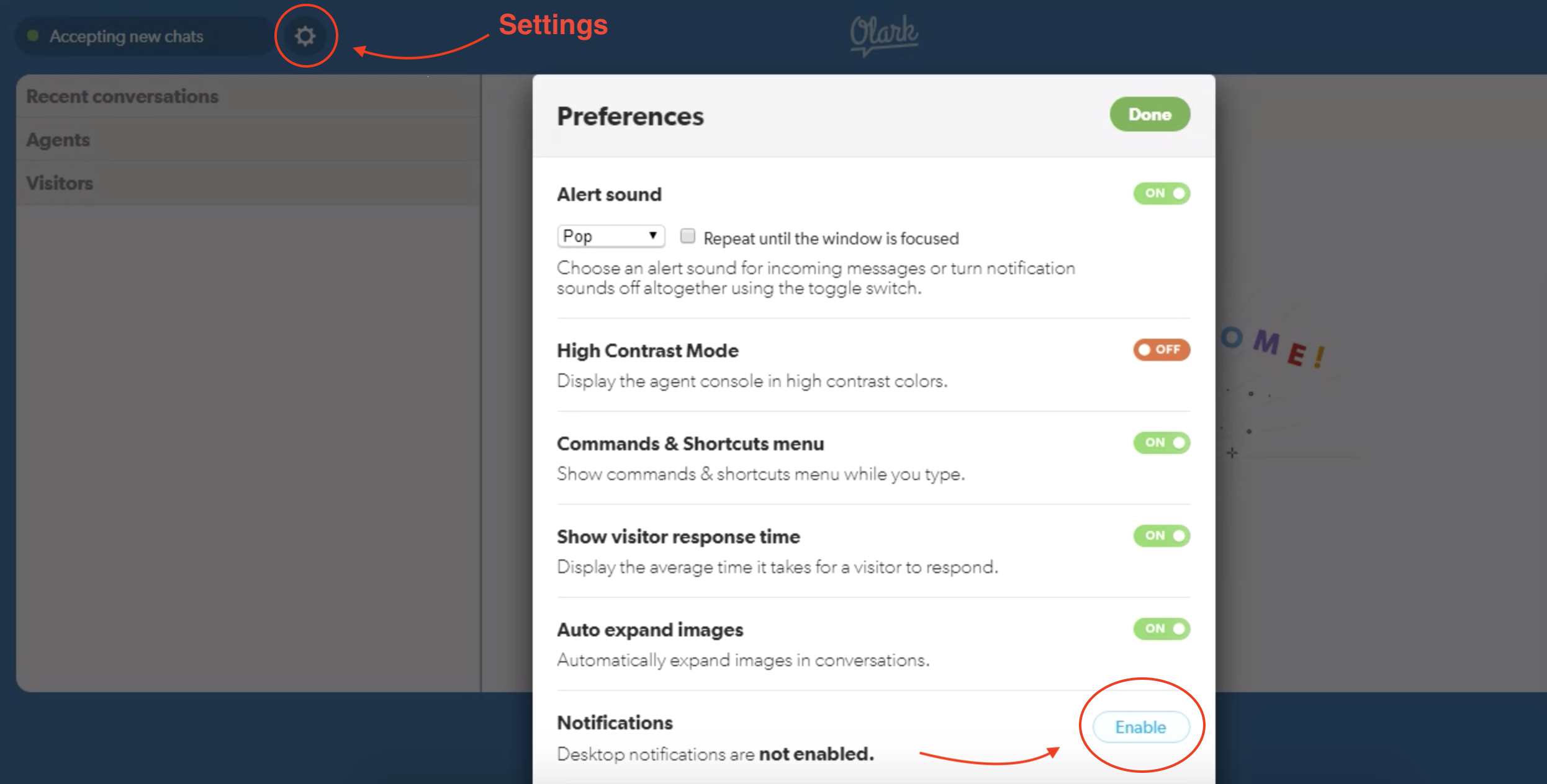 Olark screenshot