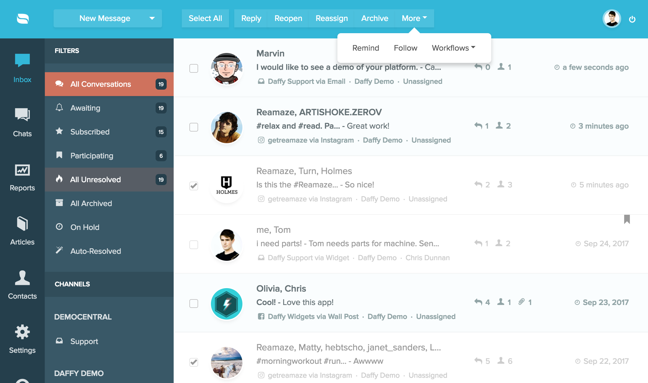 Reamaze screenshot