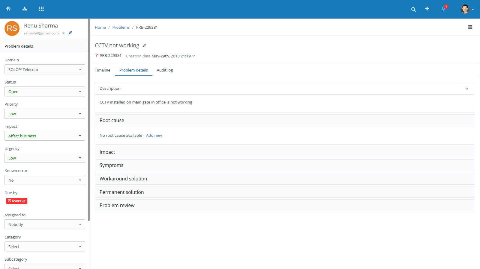 Service Desk Software screenshot