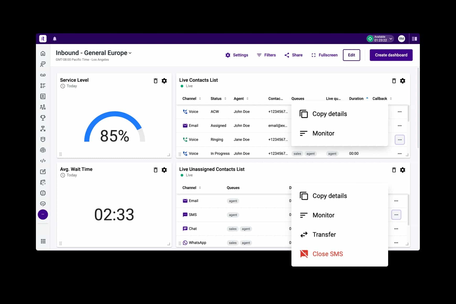 Talkdesk screenshot