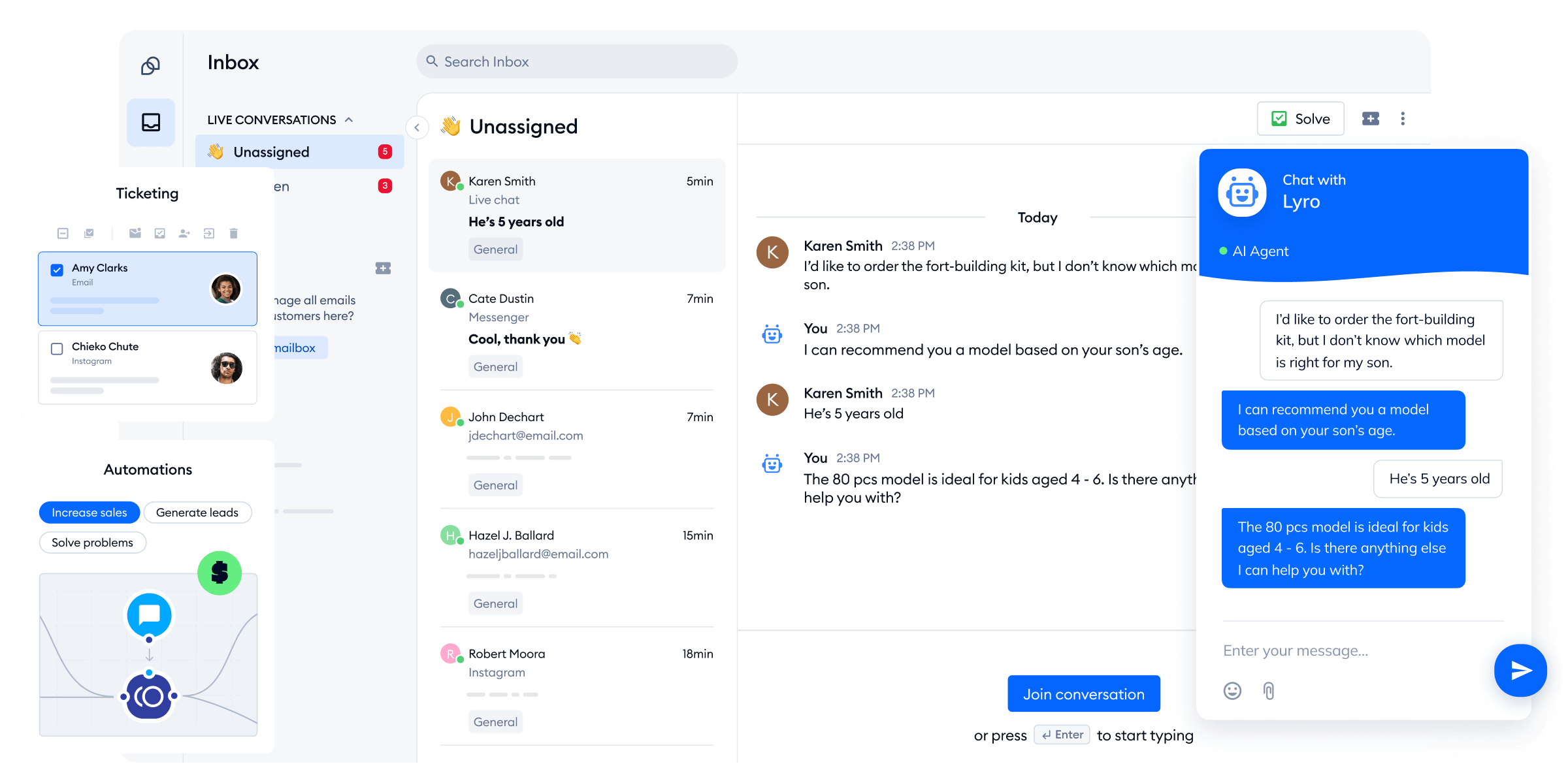 Tidio Flows screenshot
