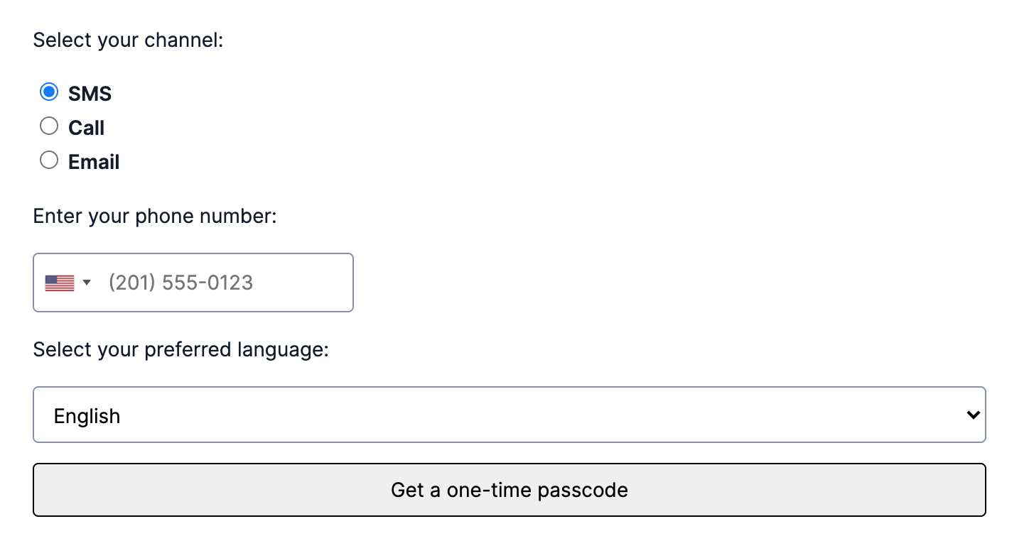 Twilio Verify screenshot