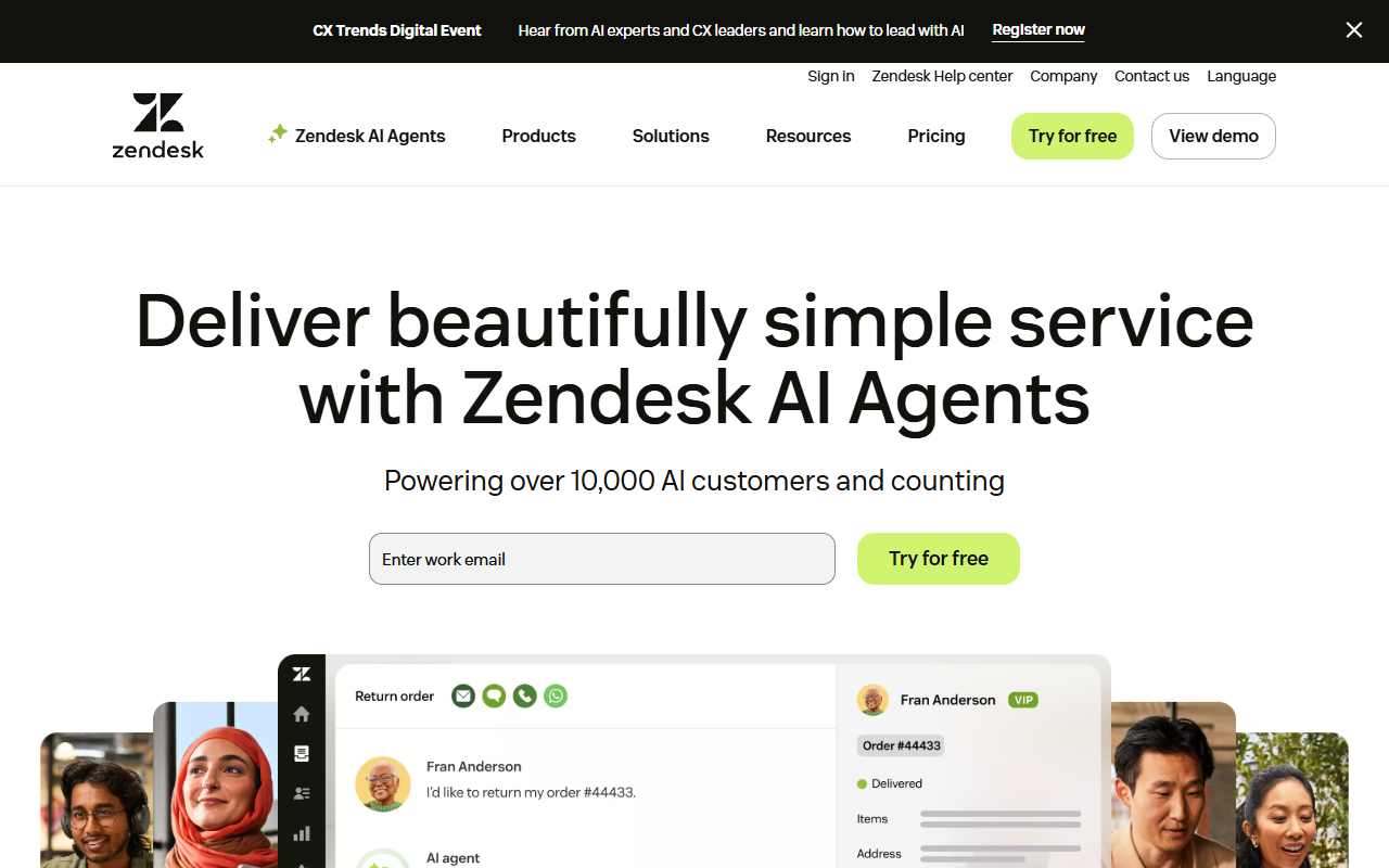Zendesk screenshot