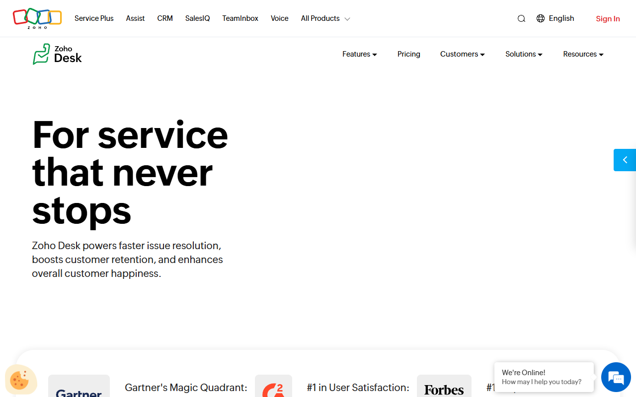 Zoho Desk screenshot