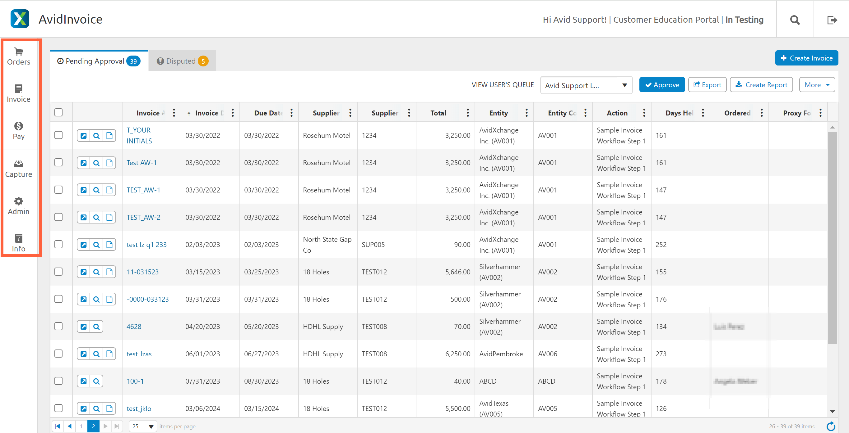 AvidXchange screenshot