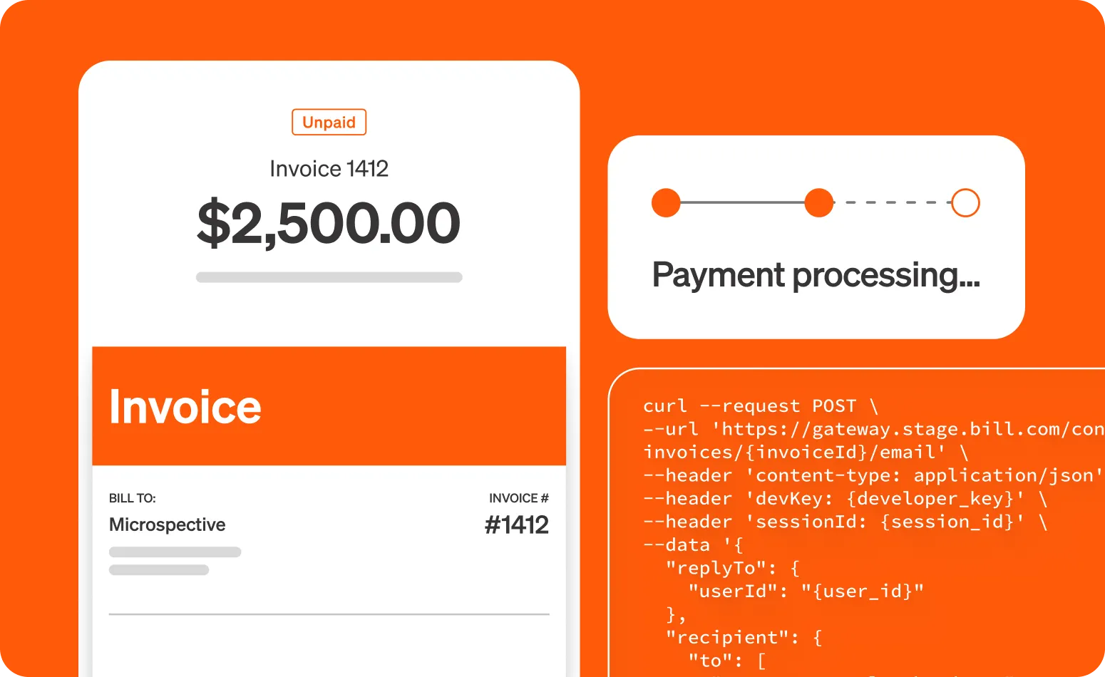 BILL API Platform screenshot