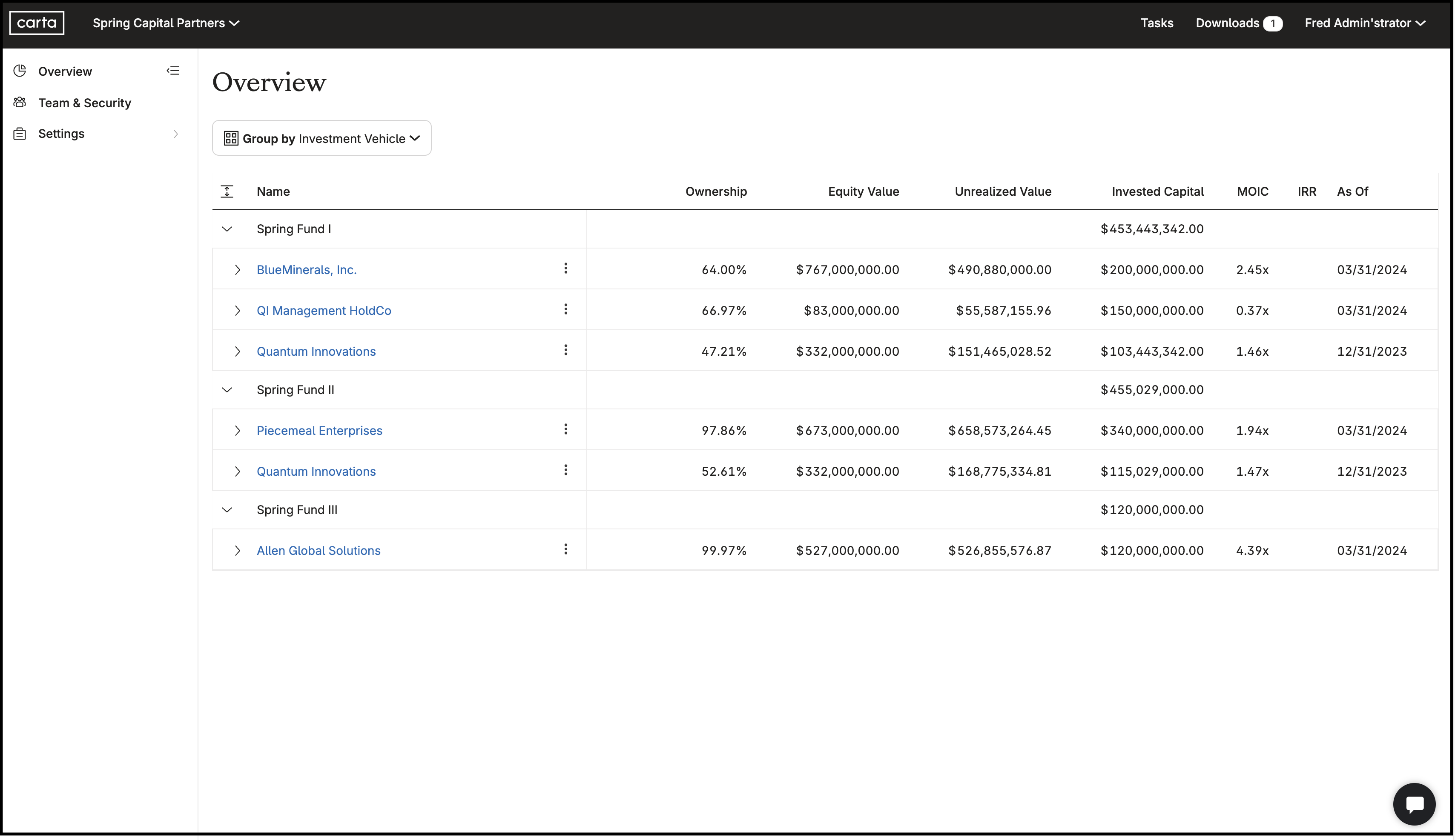 Carta Launch screenshot