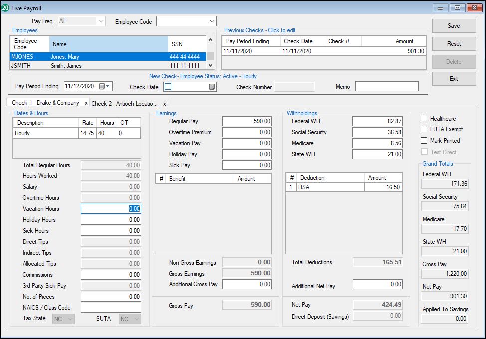 Drake Accounting screenshot