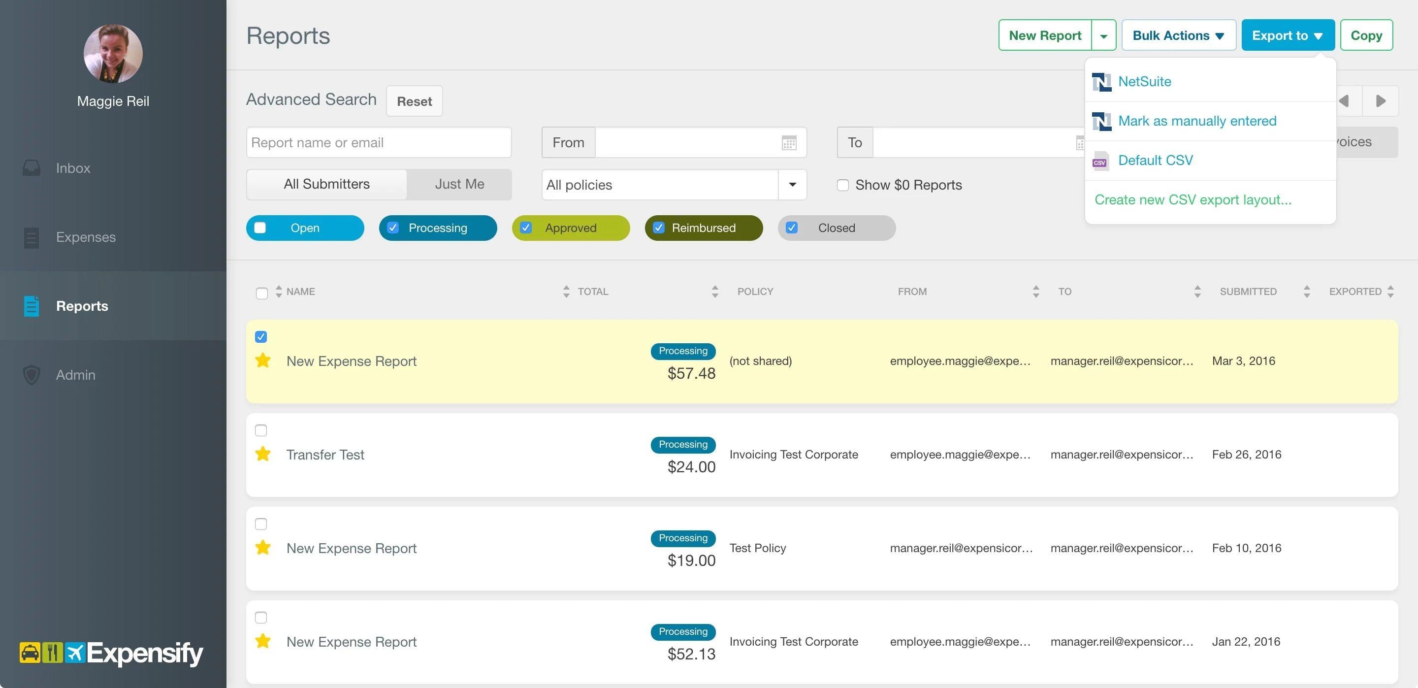 Expense Management screenshot