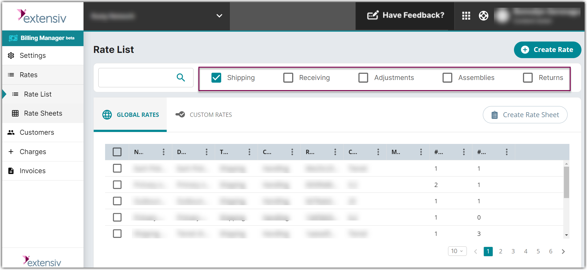 Extensiv Billing Manager screenshot