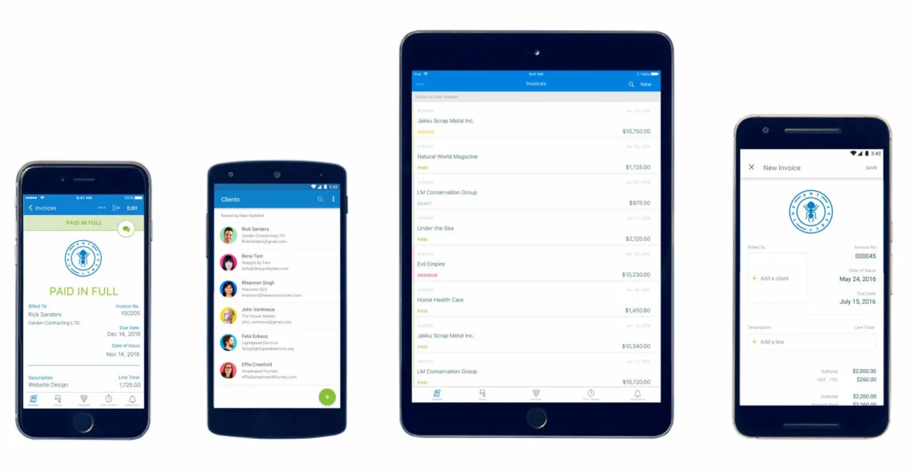 FreshBooks Mobile App screenshot