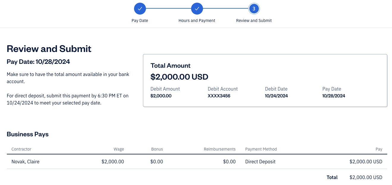 FreshBooks Payroll screenshot