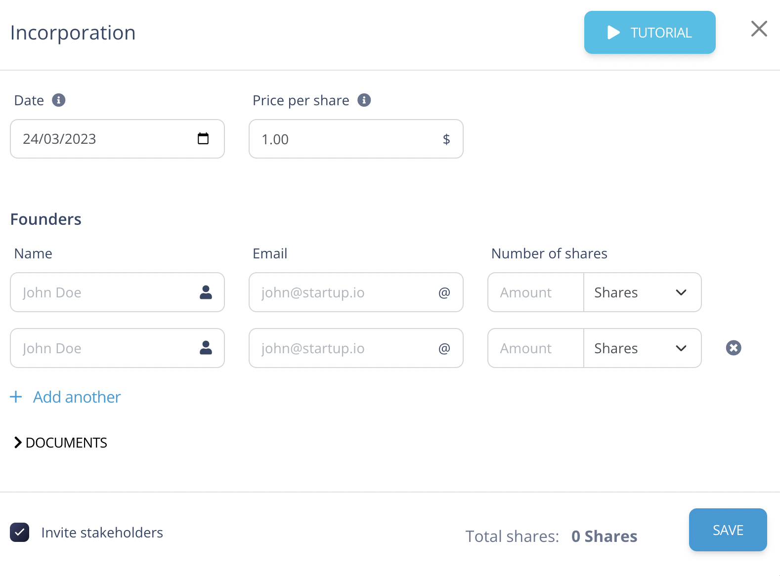 Funding Simulations screenshot