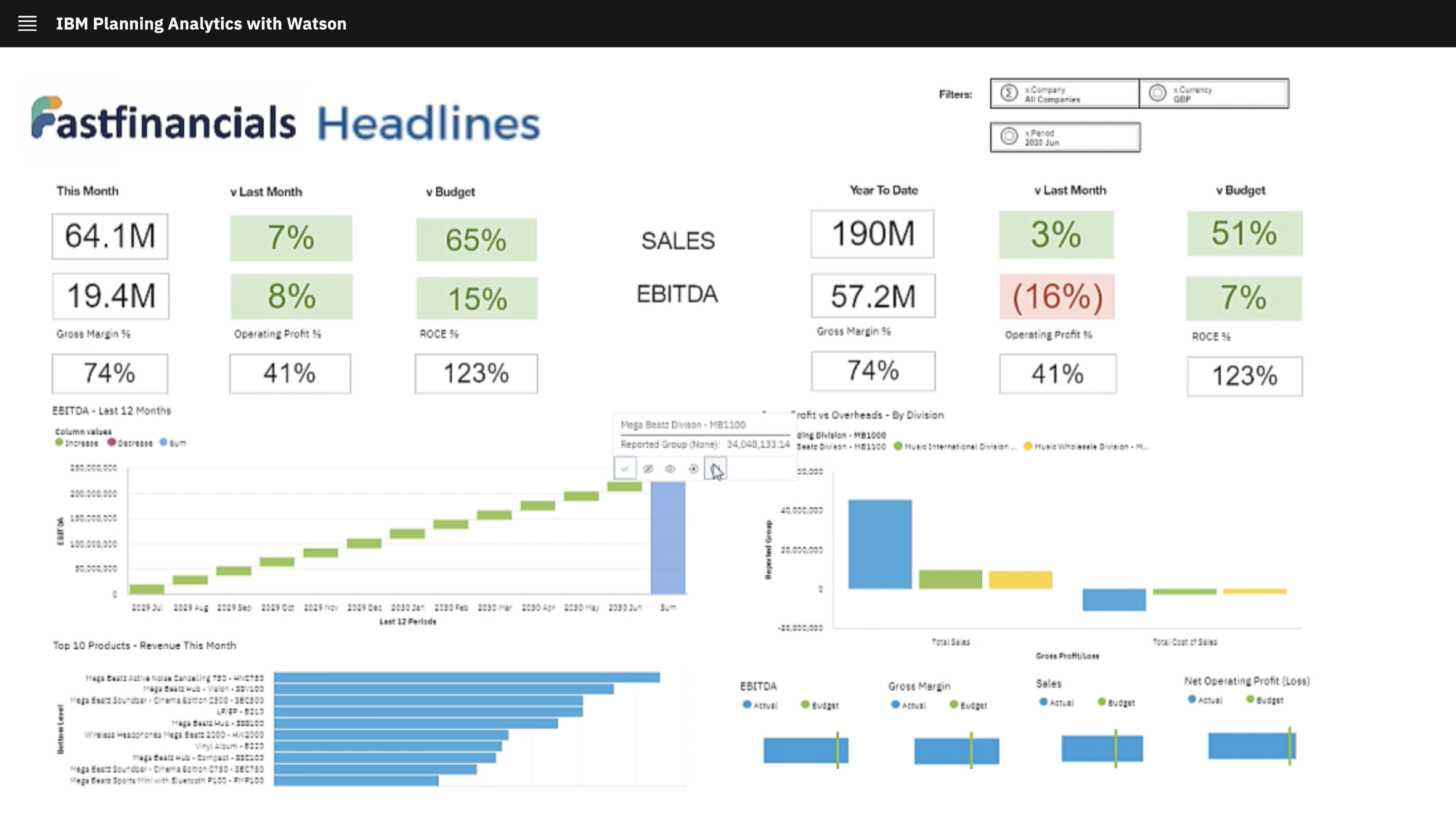 IBM Planning Analytics screenshot