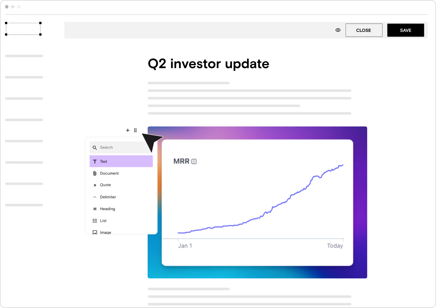Investor Relations Tools screenshot