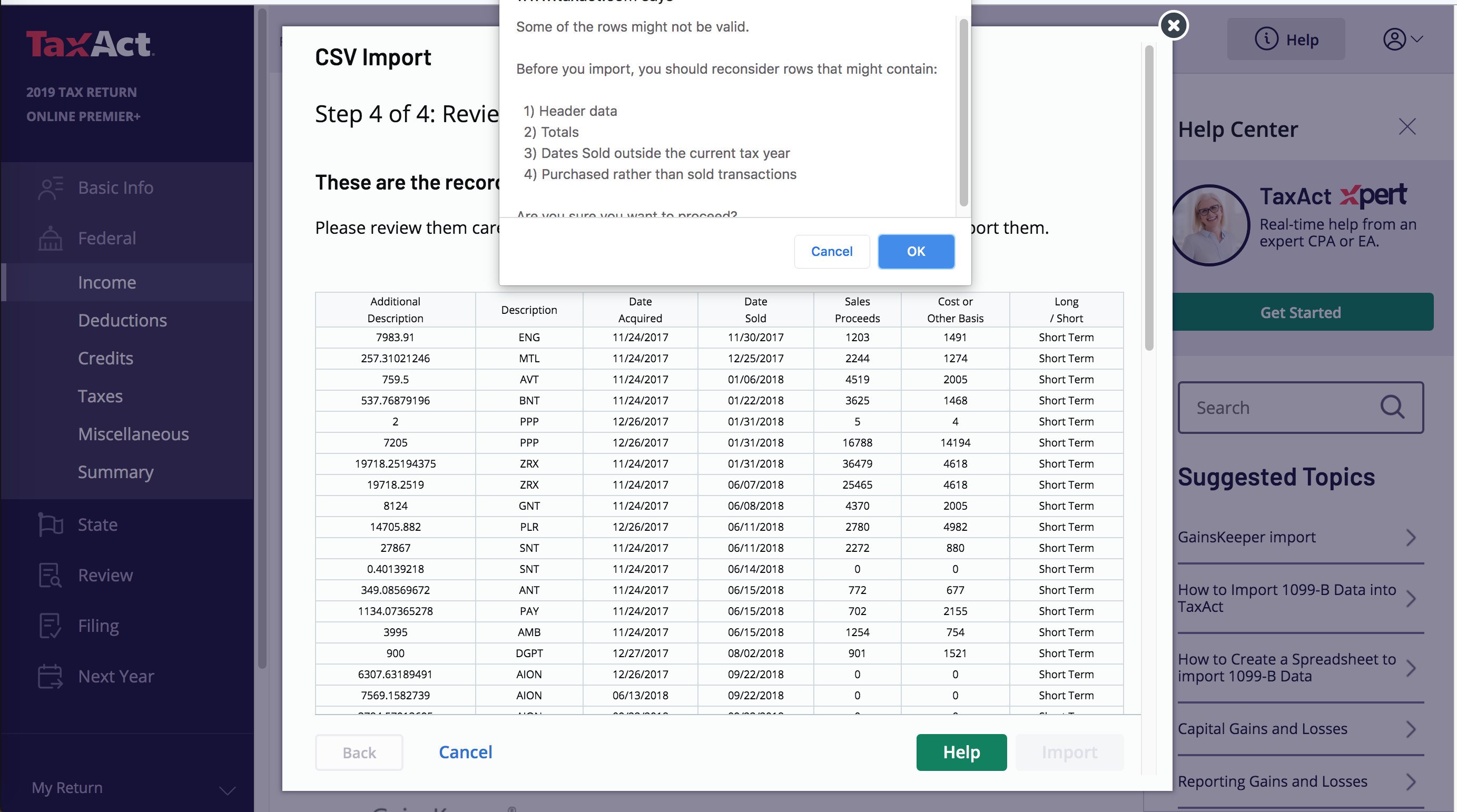 Ledgible screenshot