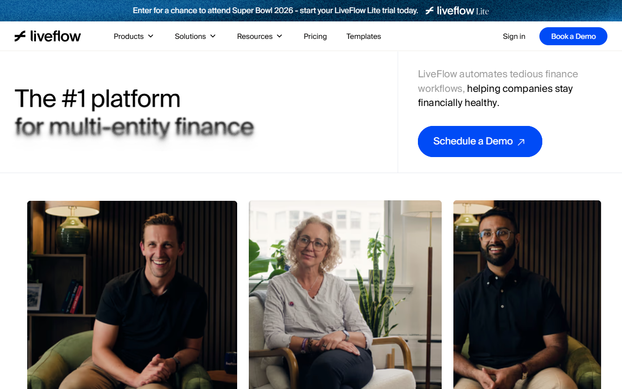 LiveFlow FP&A Platform screenshot