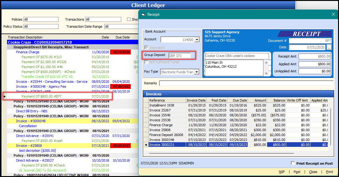 Loss Databases screenshot