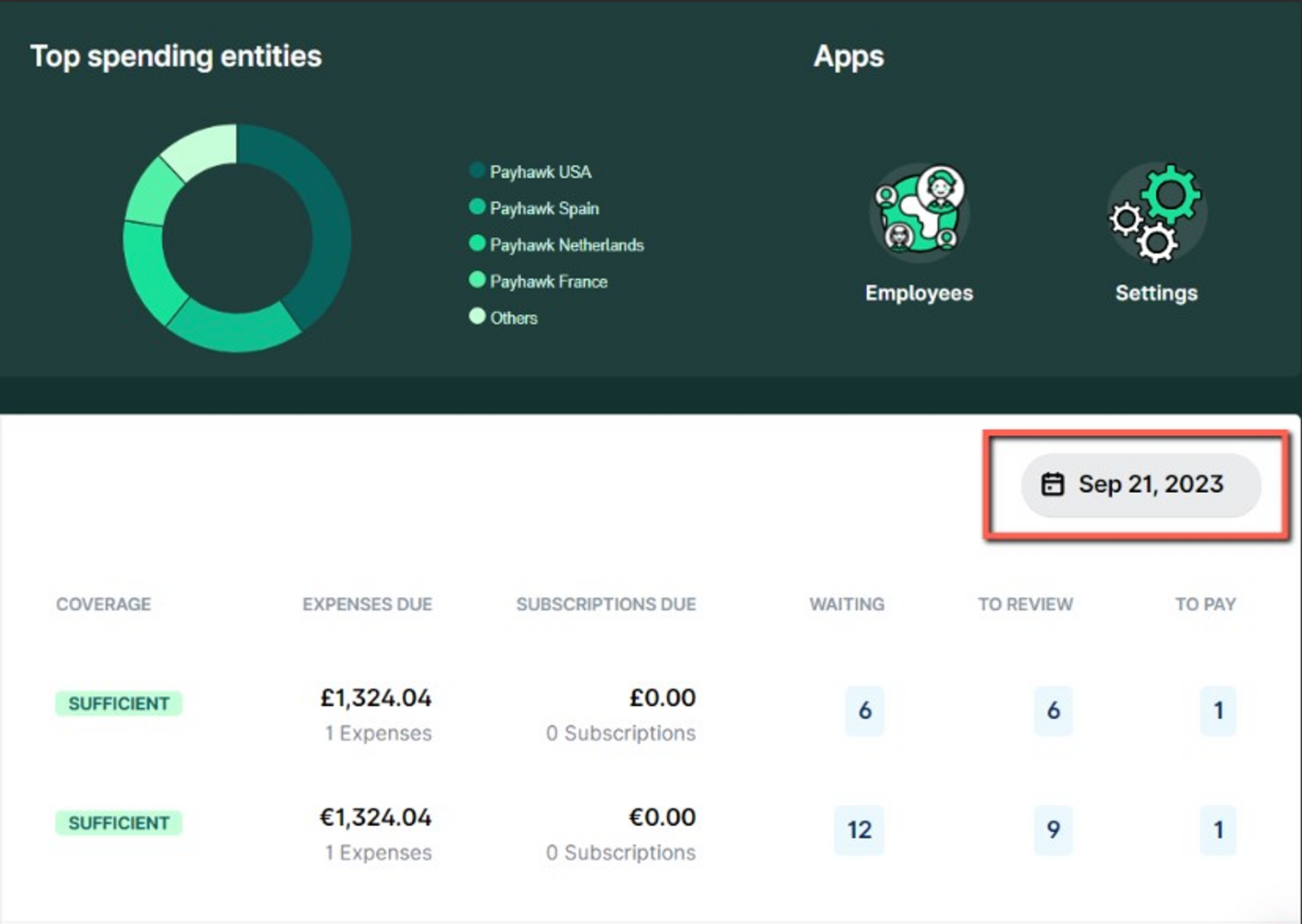 Payhawk Expense Management screenshot