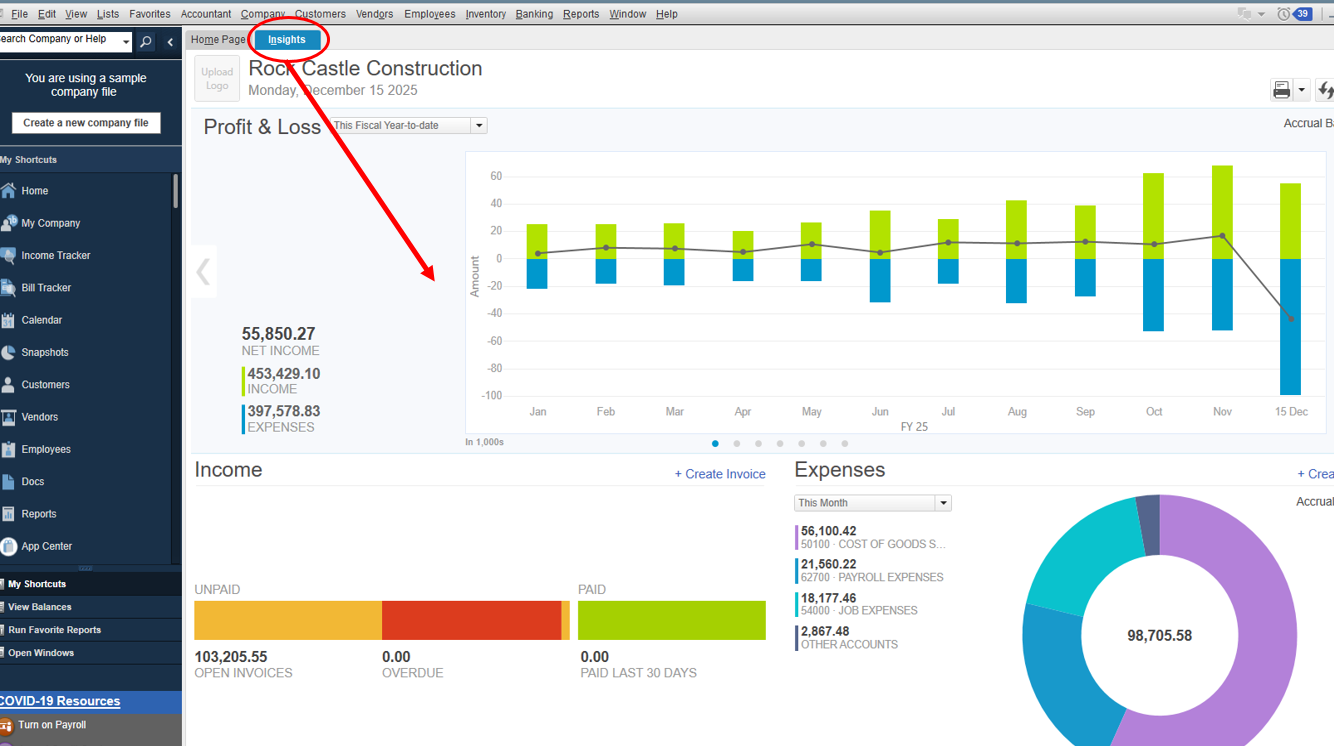 QuickBooks Desktop Enterprise screenshot