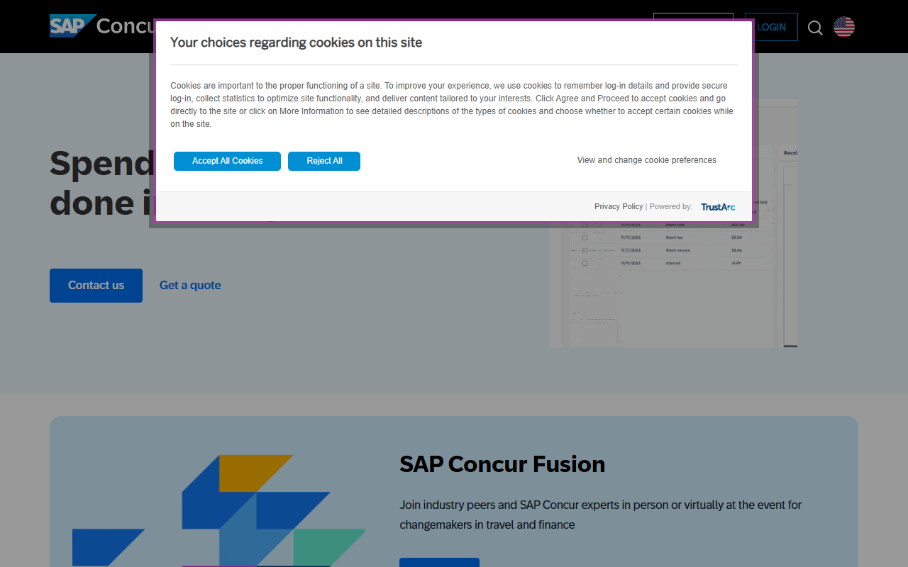 SAP Concur screenshot
