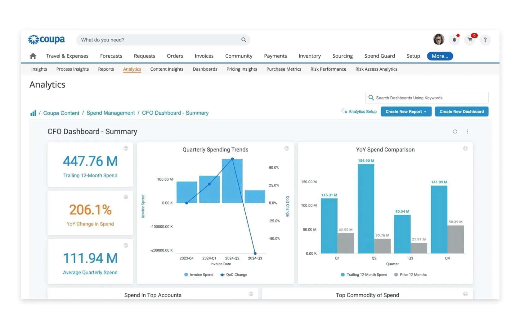 Spend Analysis screenshot