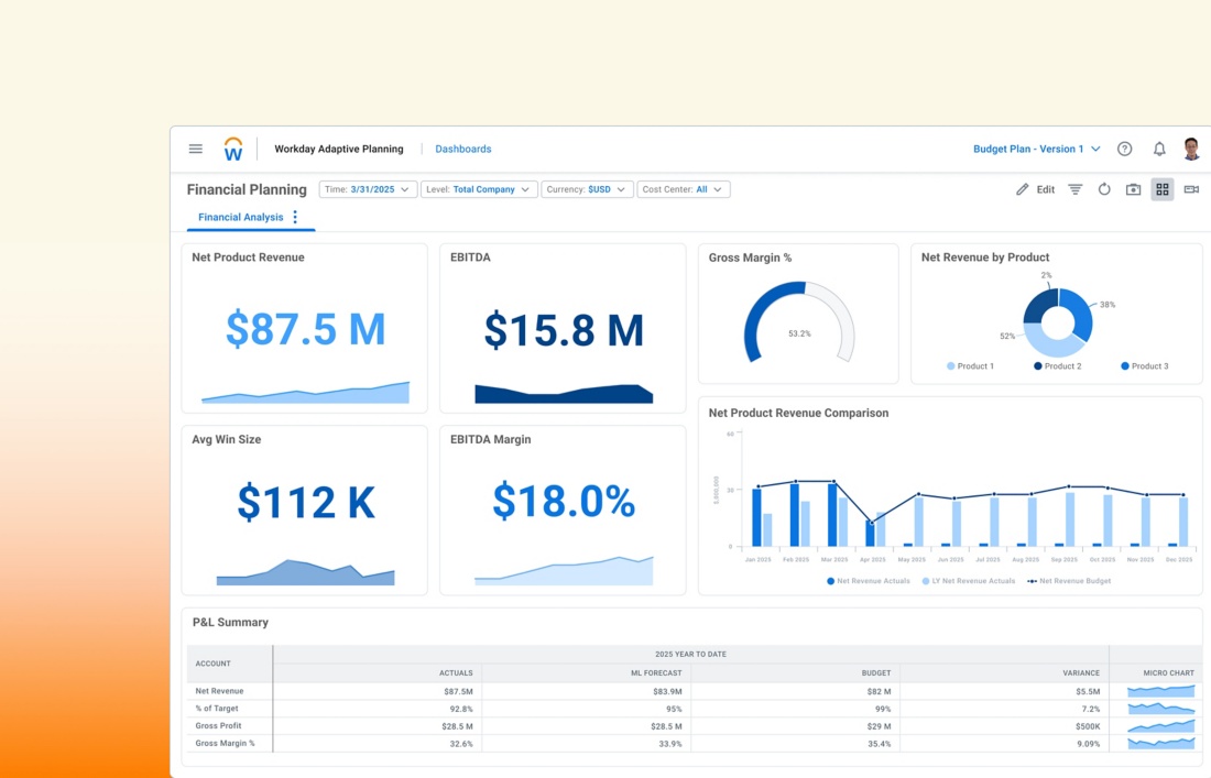Workday Financial Management screenshot