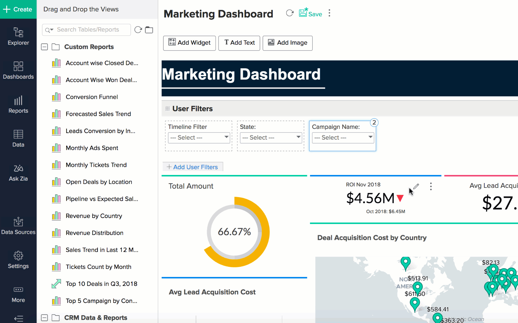 Zoho Analytics screenshot