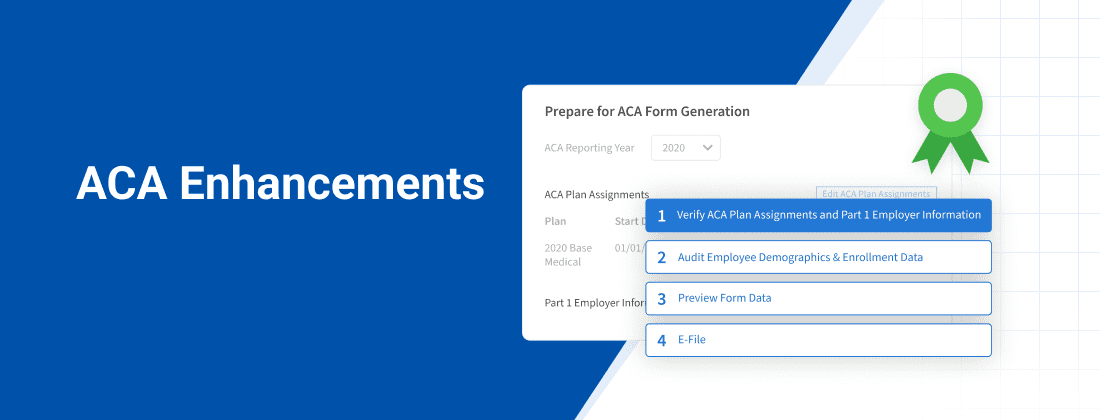 ACA Reporting screenshot