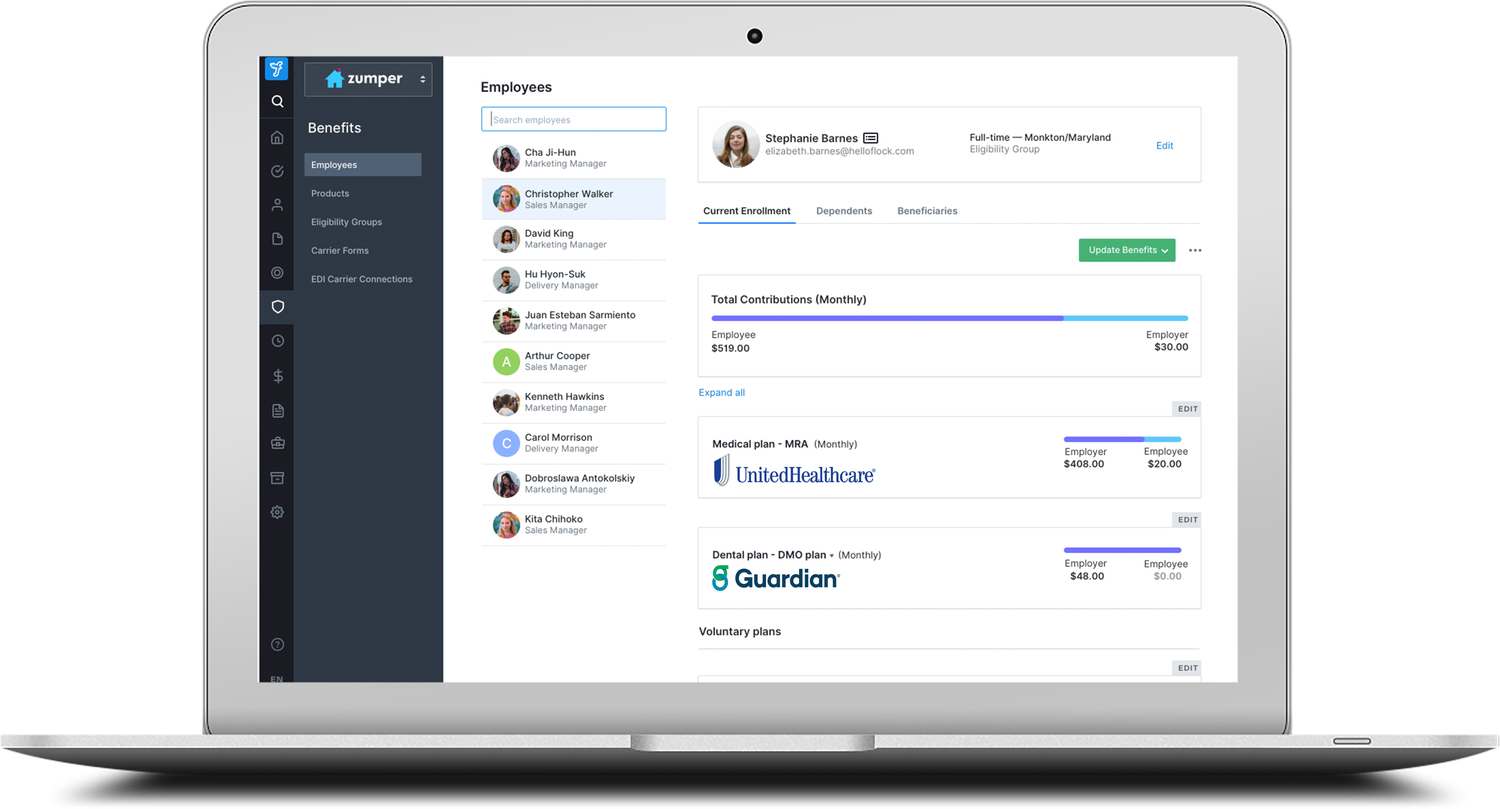ADP Benefits Administration screenshot