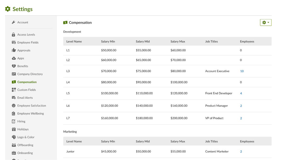 BambooHR Payroll screenshot
