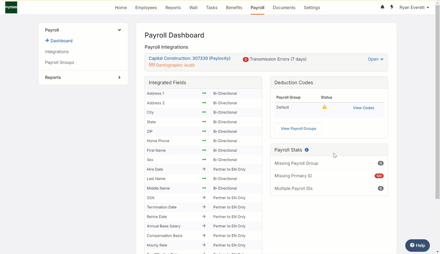 Benefits Administration screenshot