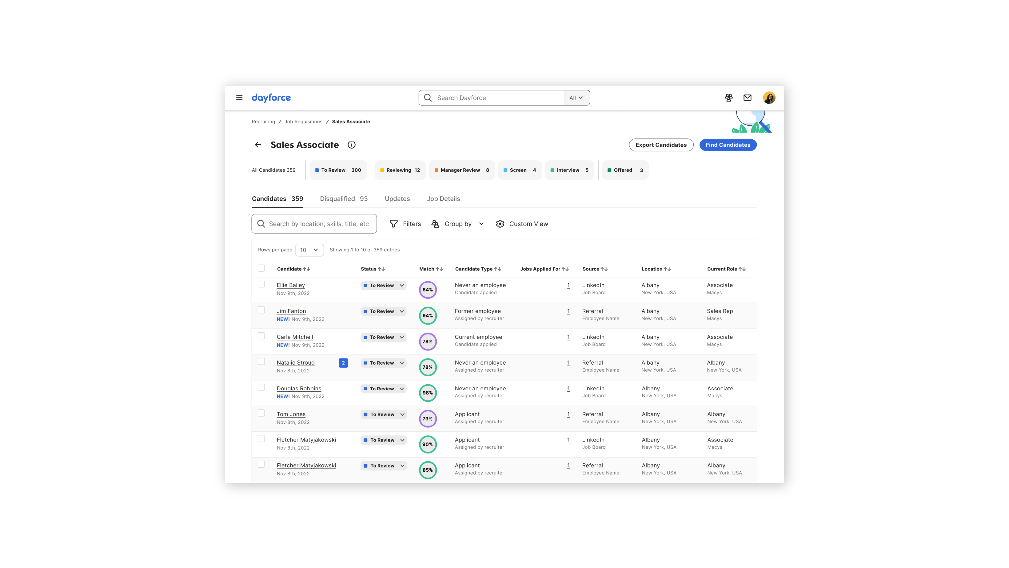 Dayforce screenshot